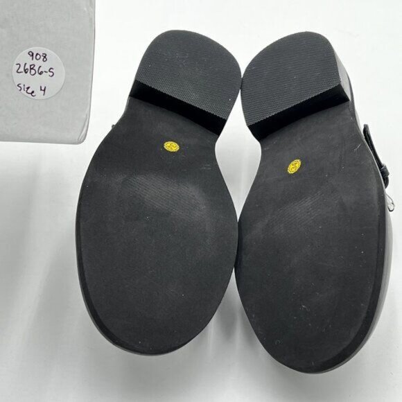 miss left Women Girls Sleek Low Heel Flats Cute Closed Round Toe T-Strap Buckle - Picture 5 of 5